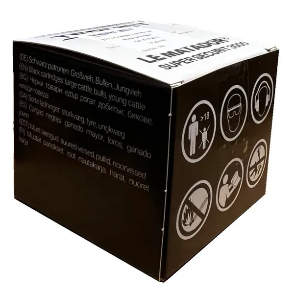 Skudd sort, 27.cal til Matador boltepistol, 500stk i eske