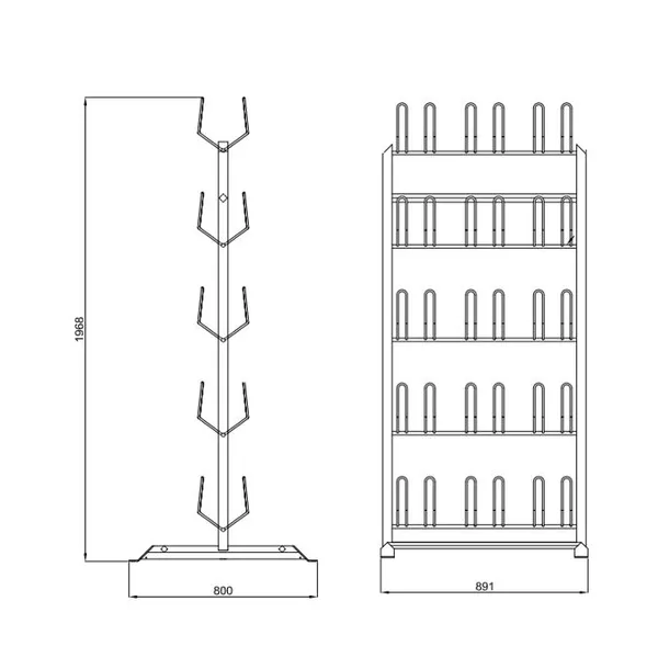 Skostativ 30Par - gulv
