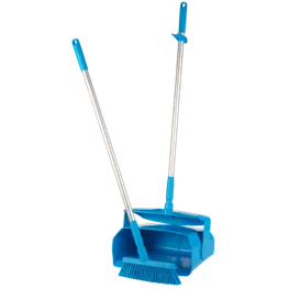 Vikan støvbrett lukket, sett m/kost og skaft BLÅ