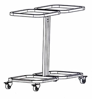 Sekkestativ dobbel med hjul