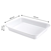 Plastkasse 10L glatt hvit HDPE 