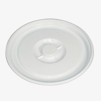 Lokk til 35L rund beholder hvit