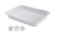 Plastkasse 10L glatt hvit HDPE 