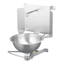 Håndvask kompakt D: 300mm, åpen rykk, knestyrt kran