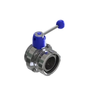 Butterfly ventil DIN hun/han (304)