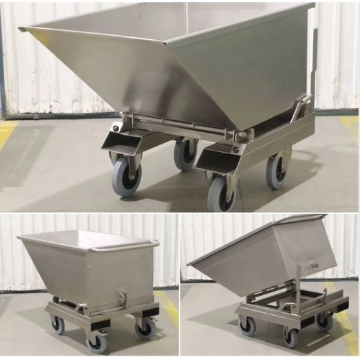 Tippcontainer rustfri, kapasitet 450L