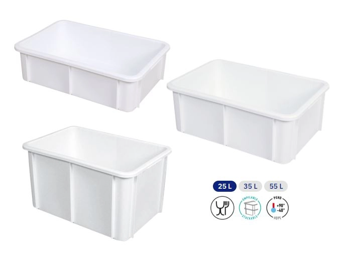 Plastkasse Gilac hvit 60x40cm