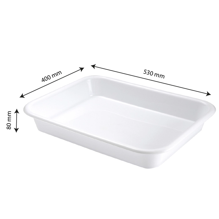 Plastkasse 10L glatt hvit HDPE 