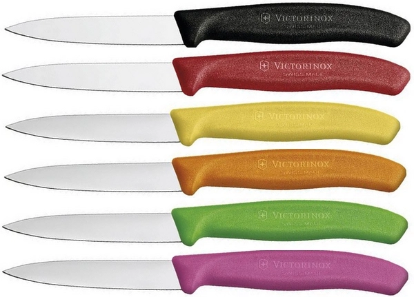 Skrellekniv 8cm, sort skaft