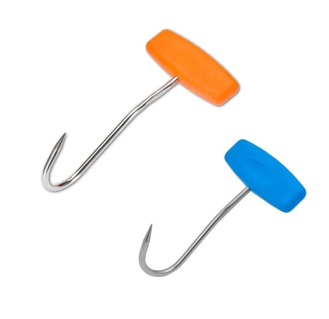 Kjøttkrok med håndtak 17cm, orange