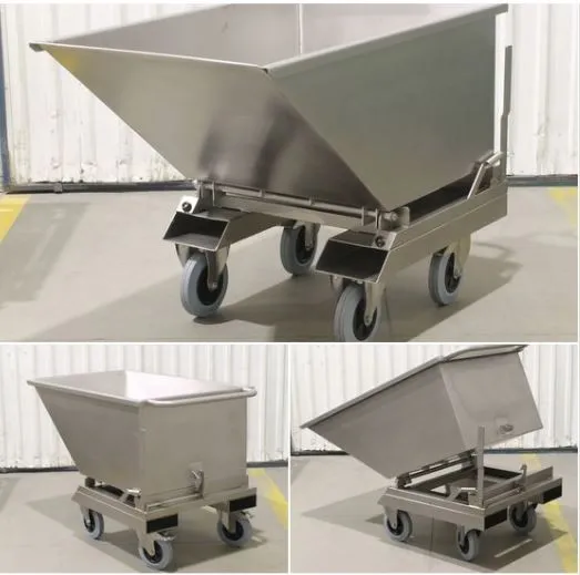 Tippcontainer rustfri, kapasitet 450L