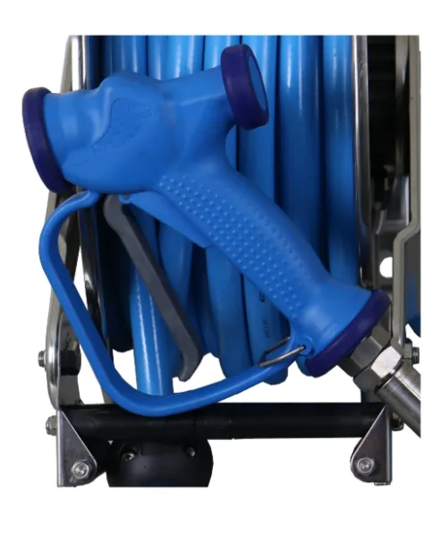 Slangetrommel komplett m/slange og spylepistol, max. 20bar