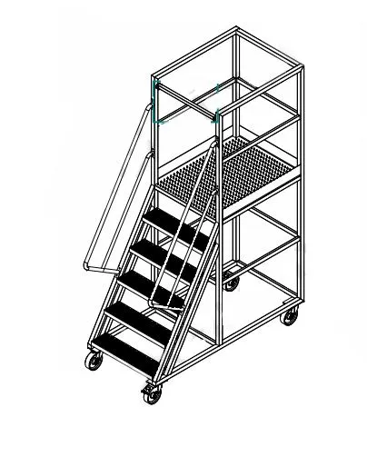 Arbeidsplattform rustfri mobil
