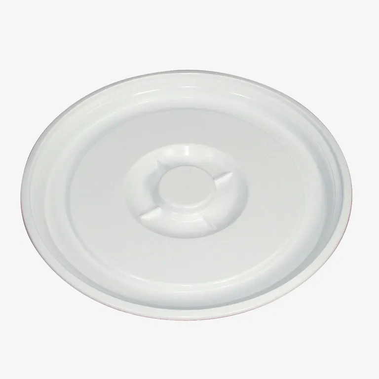 Lokk til 35L rund beholder hvit