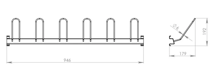 Skoholder 3par til tørkeskap